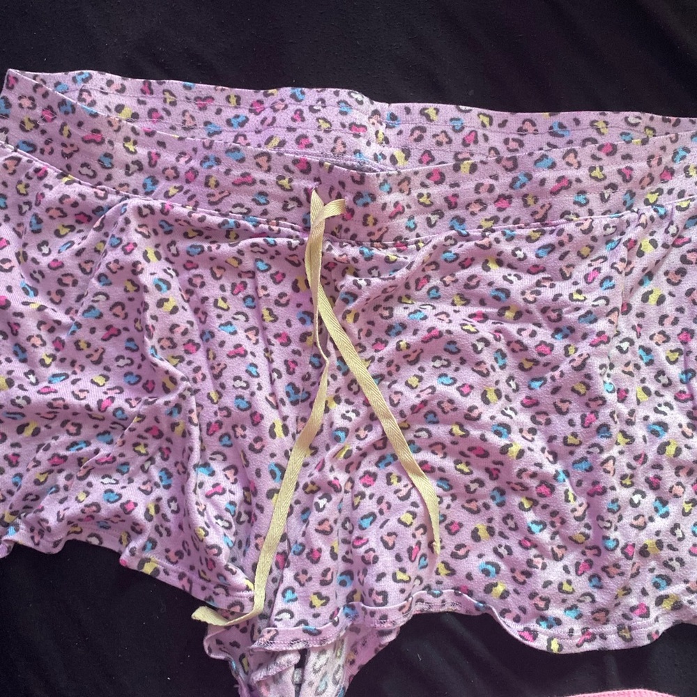 womens plus-size rainbow leopardrd sleep shorts size 3XL